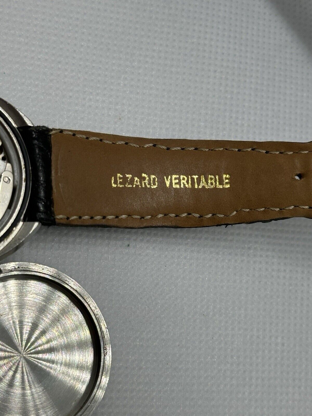 Vintage c1970s Dolmy Valjoux 7765 Chronograph Mens Watch, Lizard Strap - Running