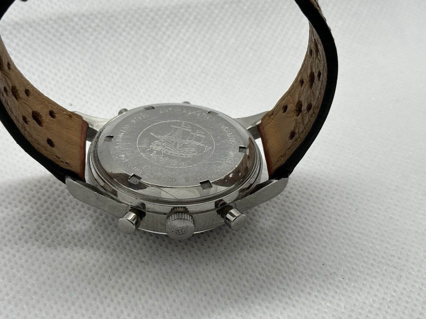 Vintage Wakmann V72C/730 Triple Date Chronograph Watch - Runs Slightly Fast