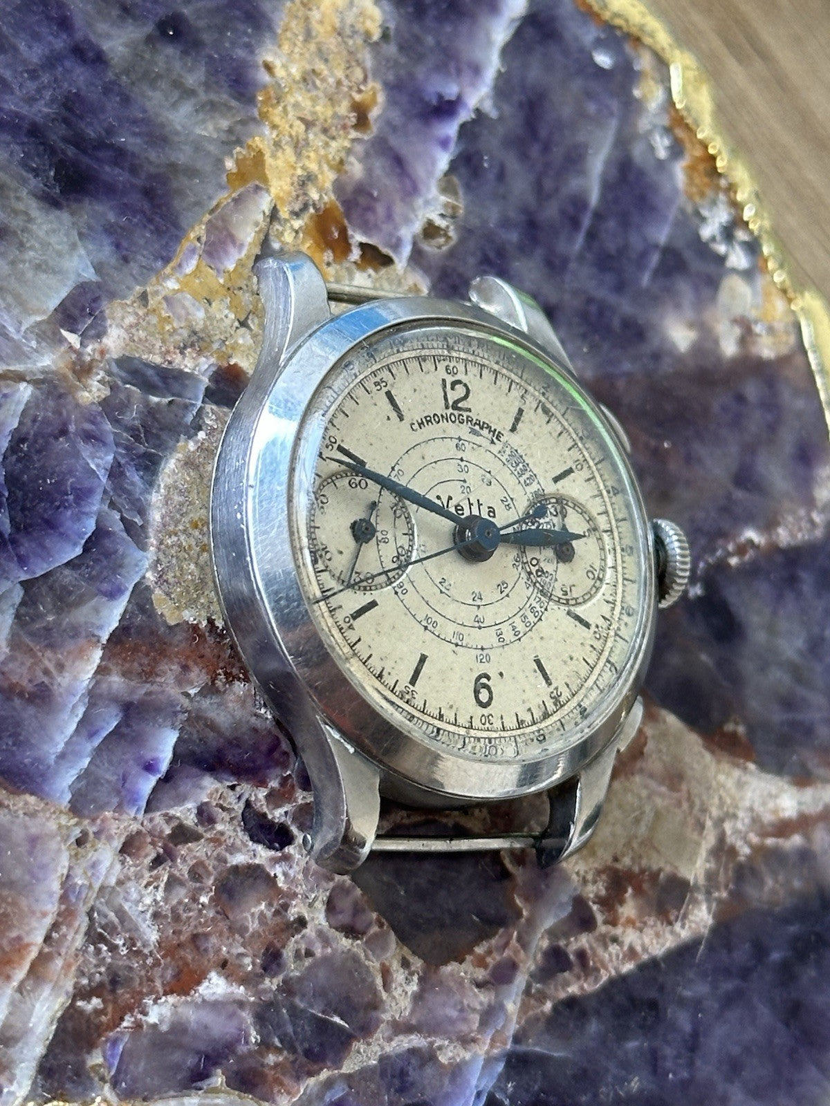 Vintage Wyler Vetta Mens Chronograph Watch, Sector Dial - Spares/Repairs