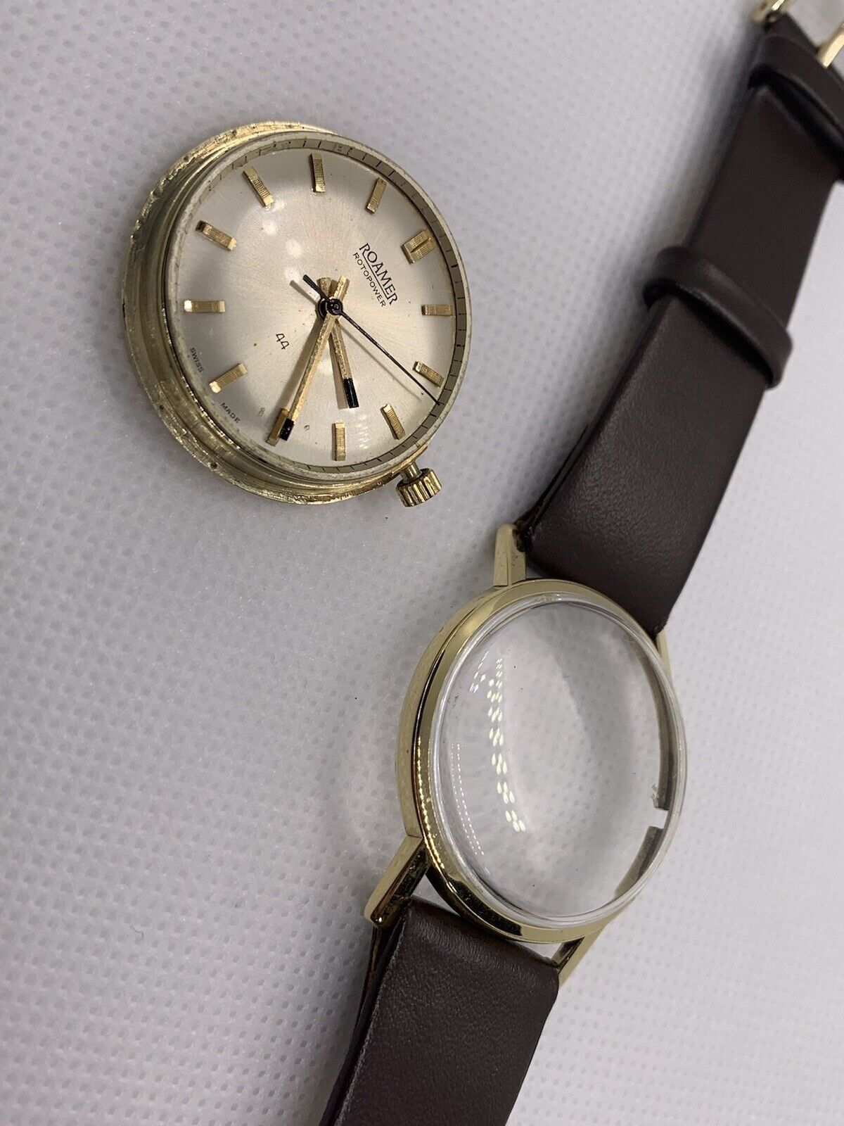 Vintage Roamer Rotopower 44 Mens Watch - Possible Gold? - Spares/Repairs