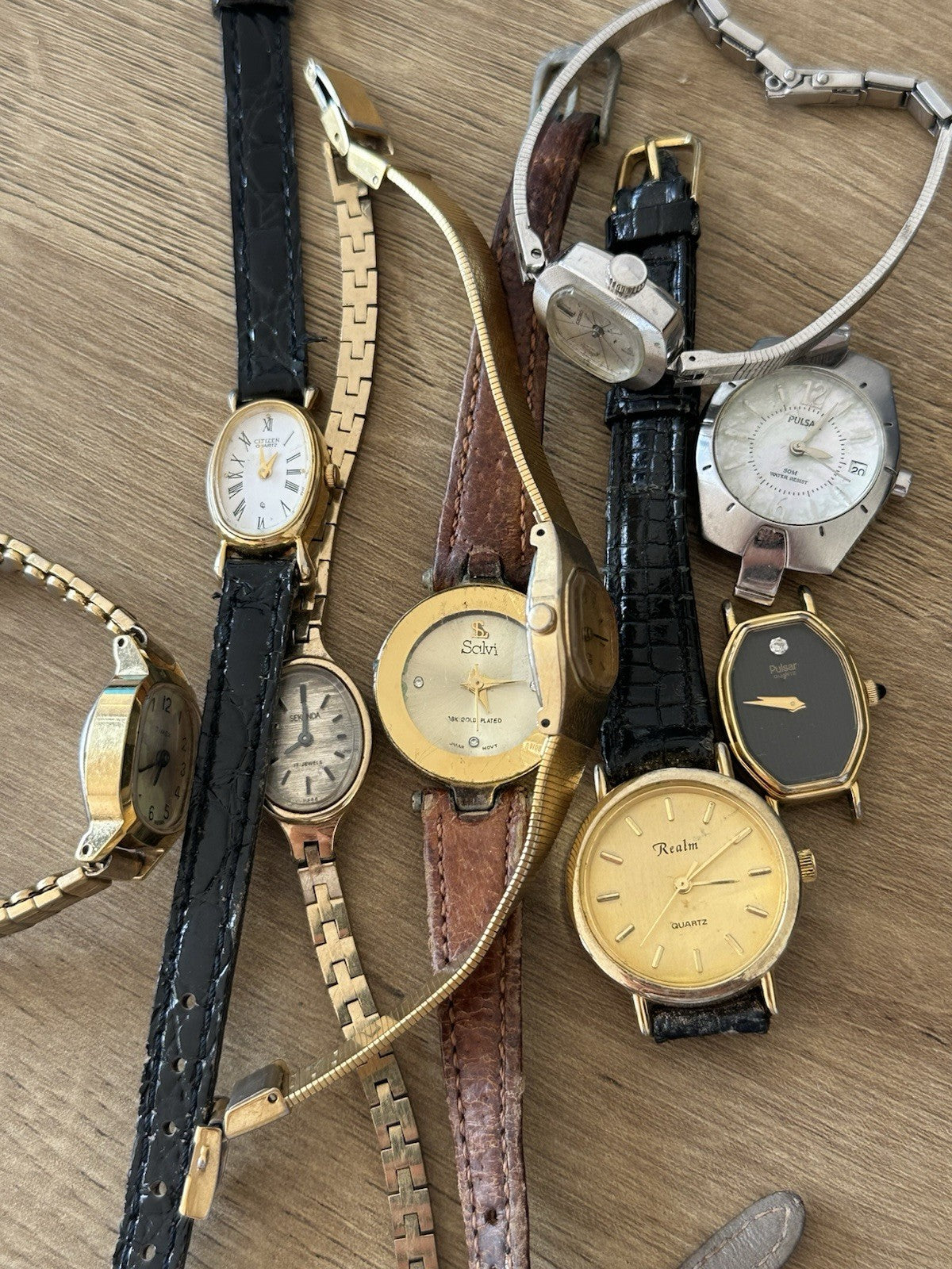 Vintage Job Lot Ladies Watches - Pulsar, Citizen, Seiko etc- Spares 0028