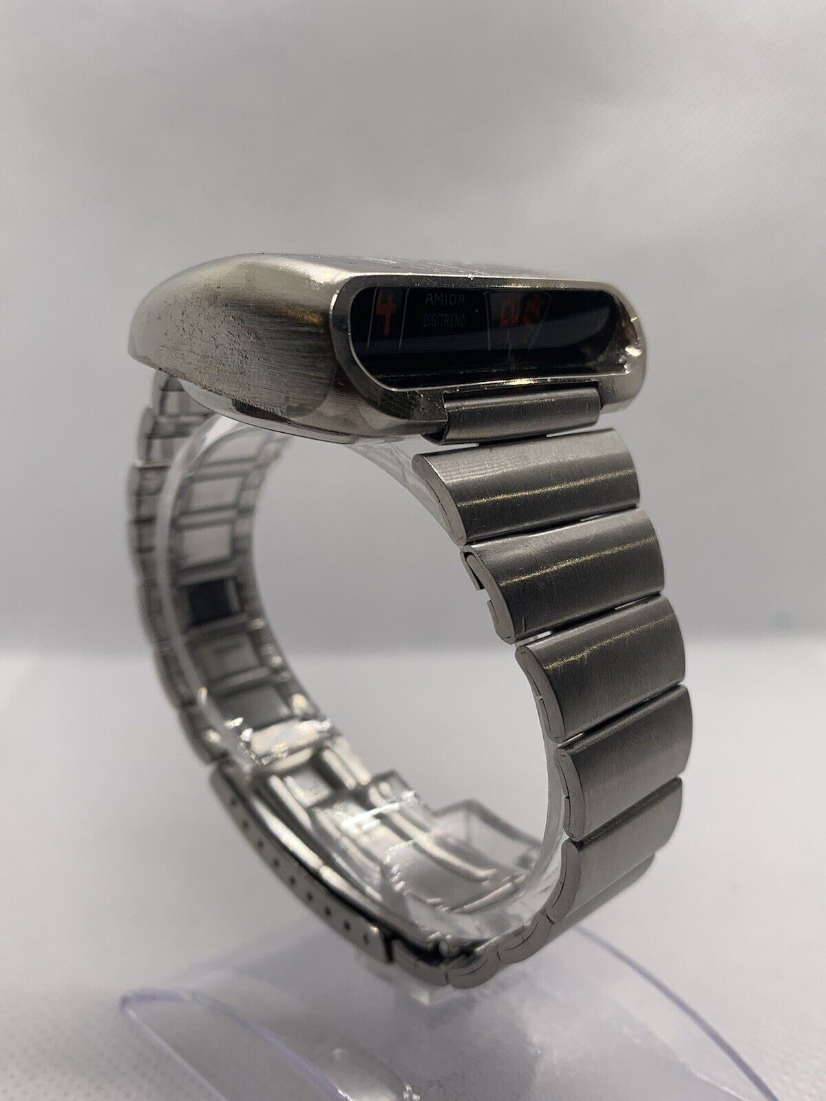 Vintage 1970s Amida Digitrend Jump Hour Mens Driver Watch - Running Upgraded 17J
