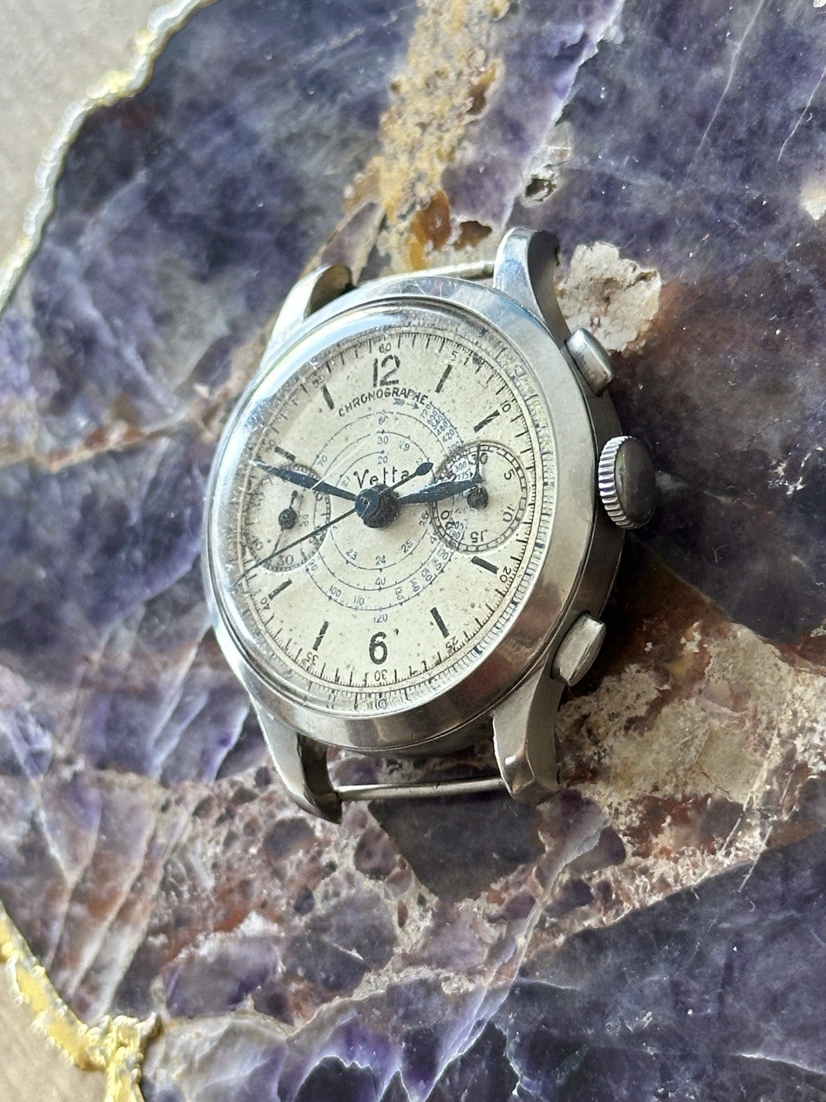 Vintage Wyler Vetta Mens Chronograph Watch, Sector Dial - Spares/Repairs