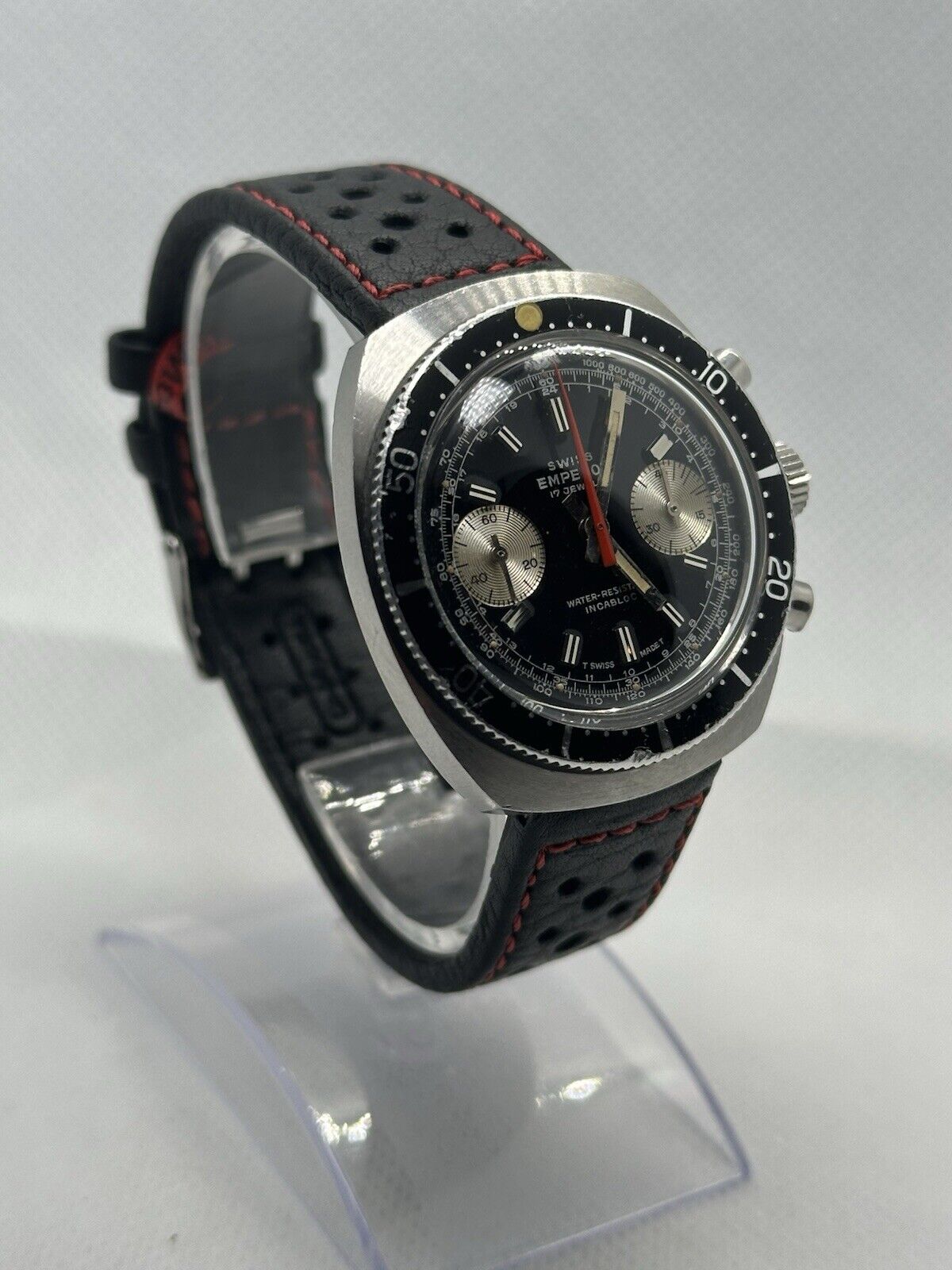 Vintage Swiss Emperor Valjoux 7733 Mens Chronograph Watch - Running (Srvcd 2024)