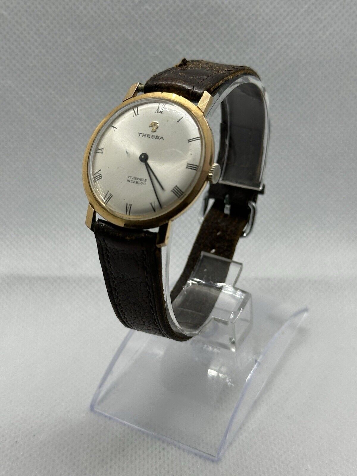 Tressa Men's Watch Gold Vintage Tressa Gold Plated Mens 17J