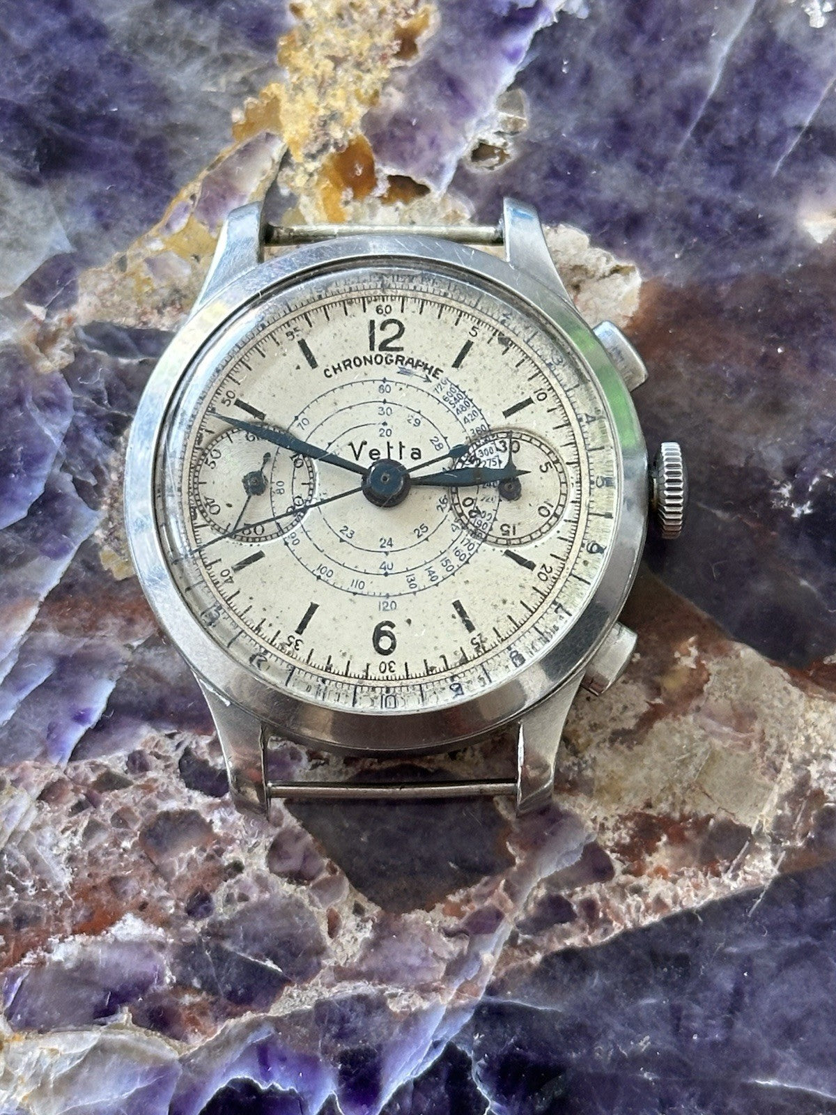 Vintage Wyler Vetta Mens Chronograph Watch, Sector Dial - Spares/Repairs