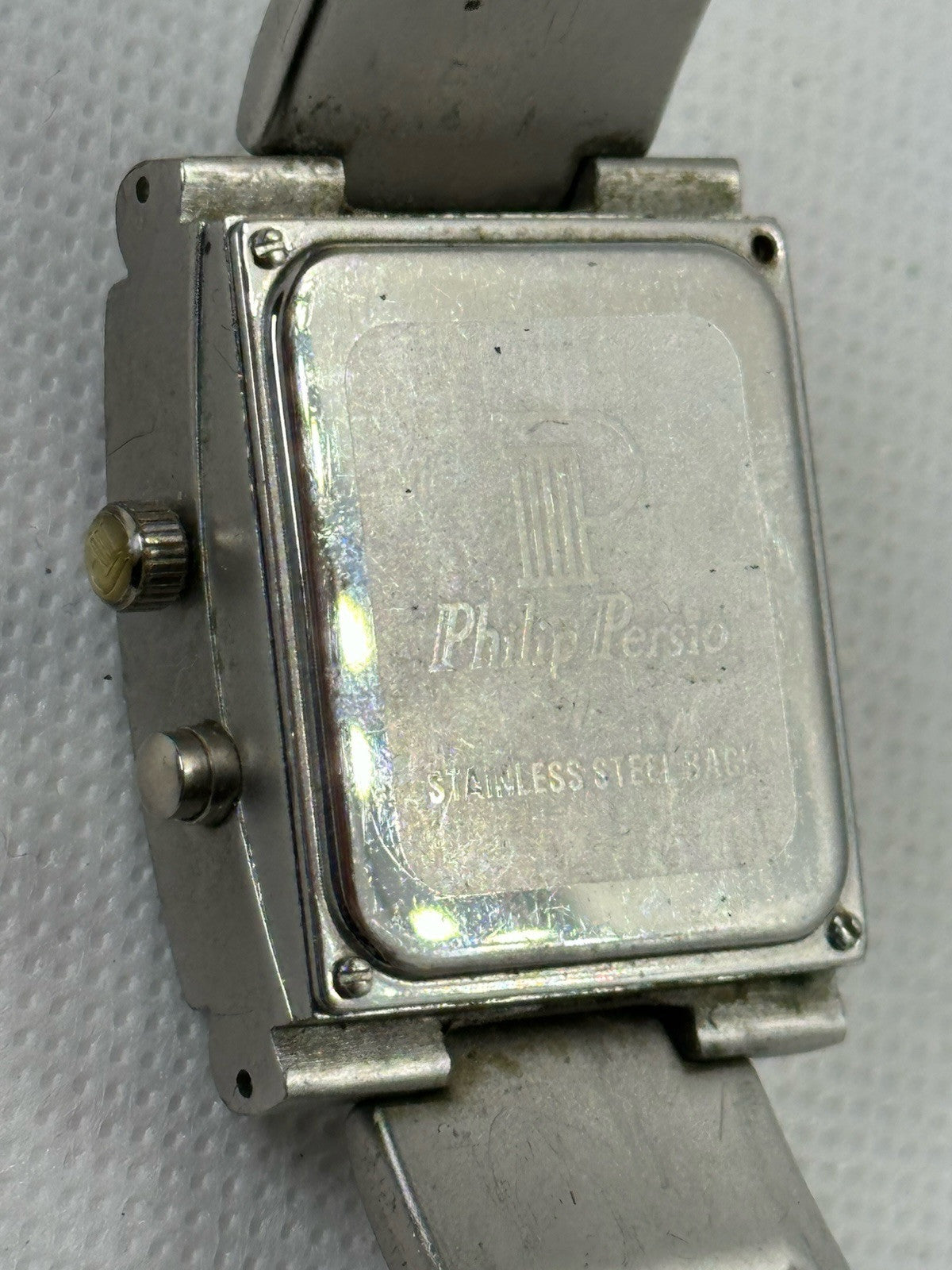 Vintage Philip Persio Quartz LCD Alarm Mens Watch - Spares/Repairs