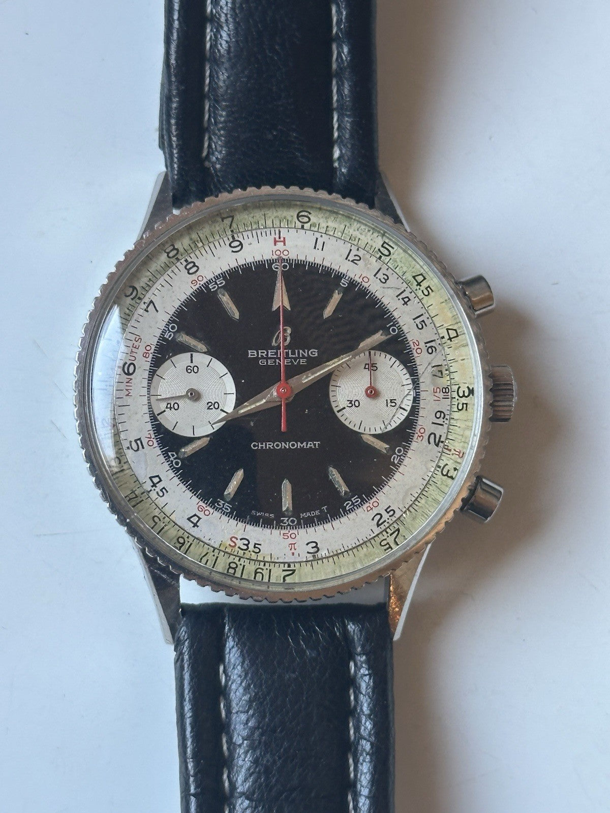 Vintage Breitling Chronomat 808 Chronograph Mens Watch - Serviced March 2025