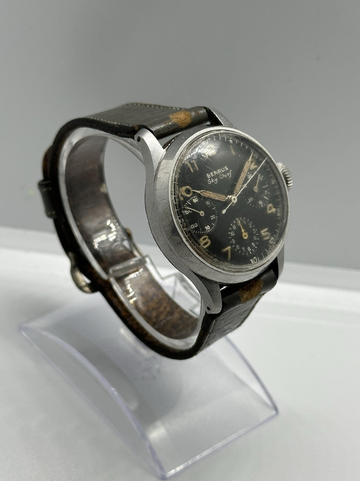 Vintage Benrus Sky Chief Venus 178 Column Wheel Mens Chronograph - Spares/Repair