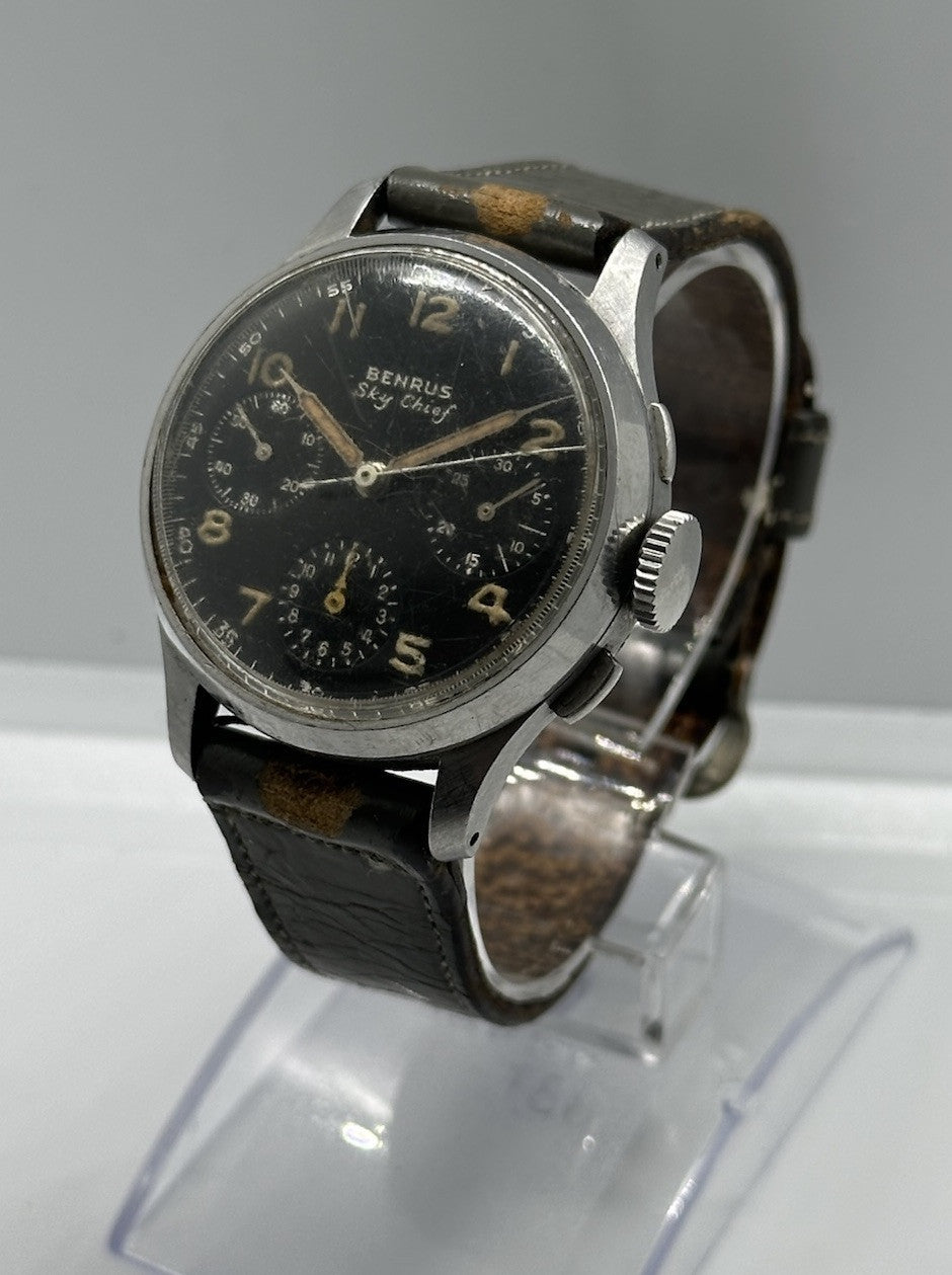 Vintage Benrus Sky Chief Venus 178 Column Wheel Mens Chronograph - Spares/Repair