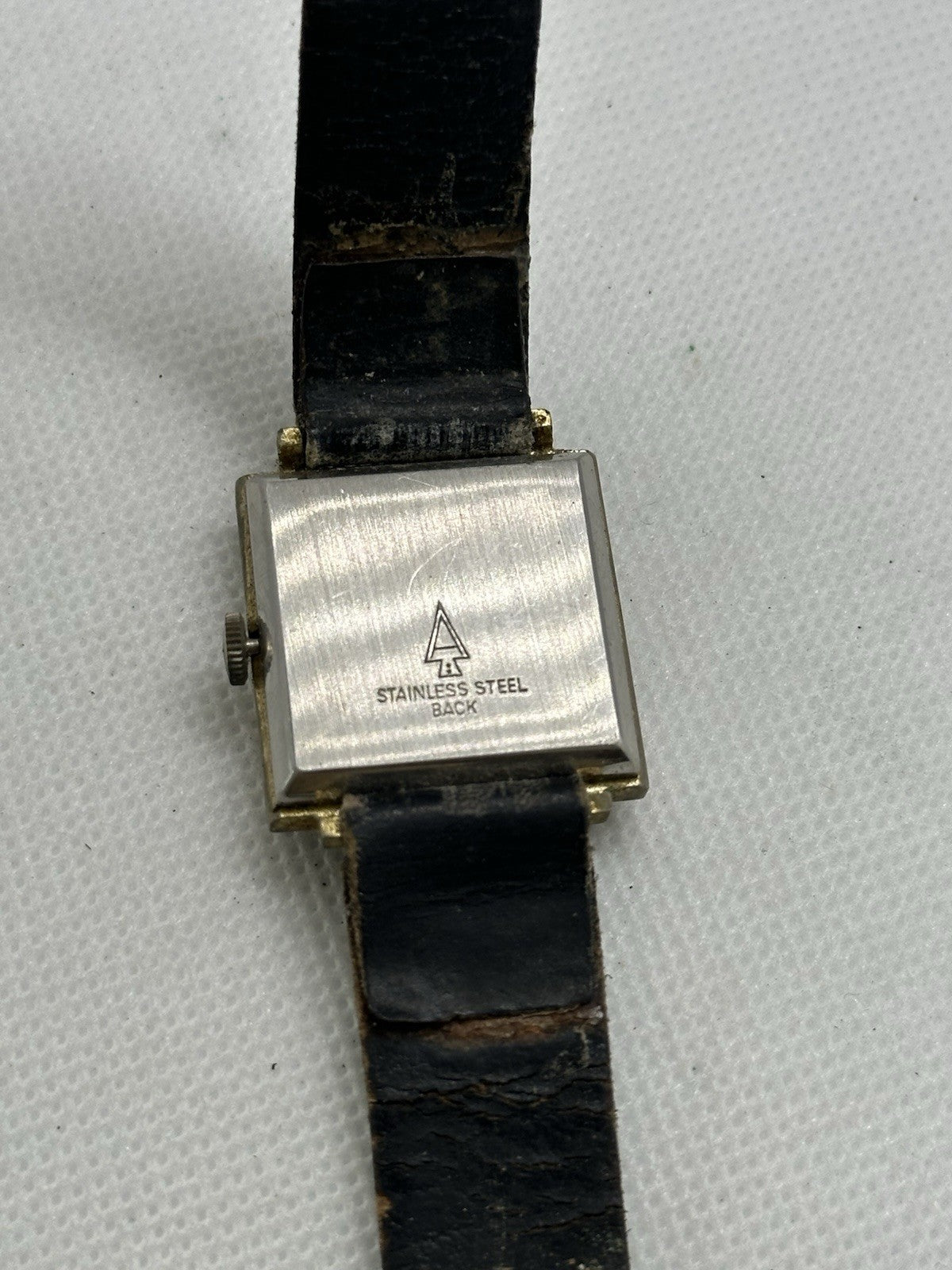 Vintage Amida 17J Square Mens Date Watch - Non-Working