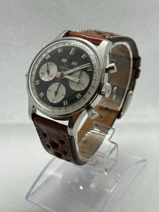 Vintage Wakmann V72C/730 Triple Date Chronograph Watch  - Runs Slightly Fast