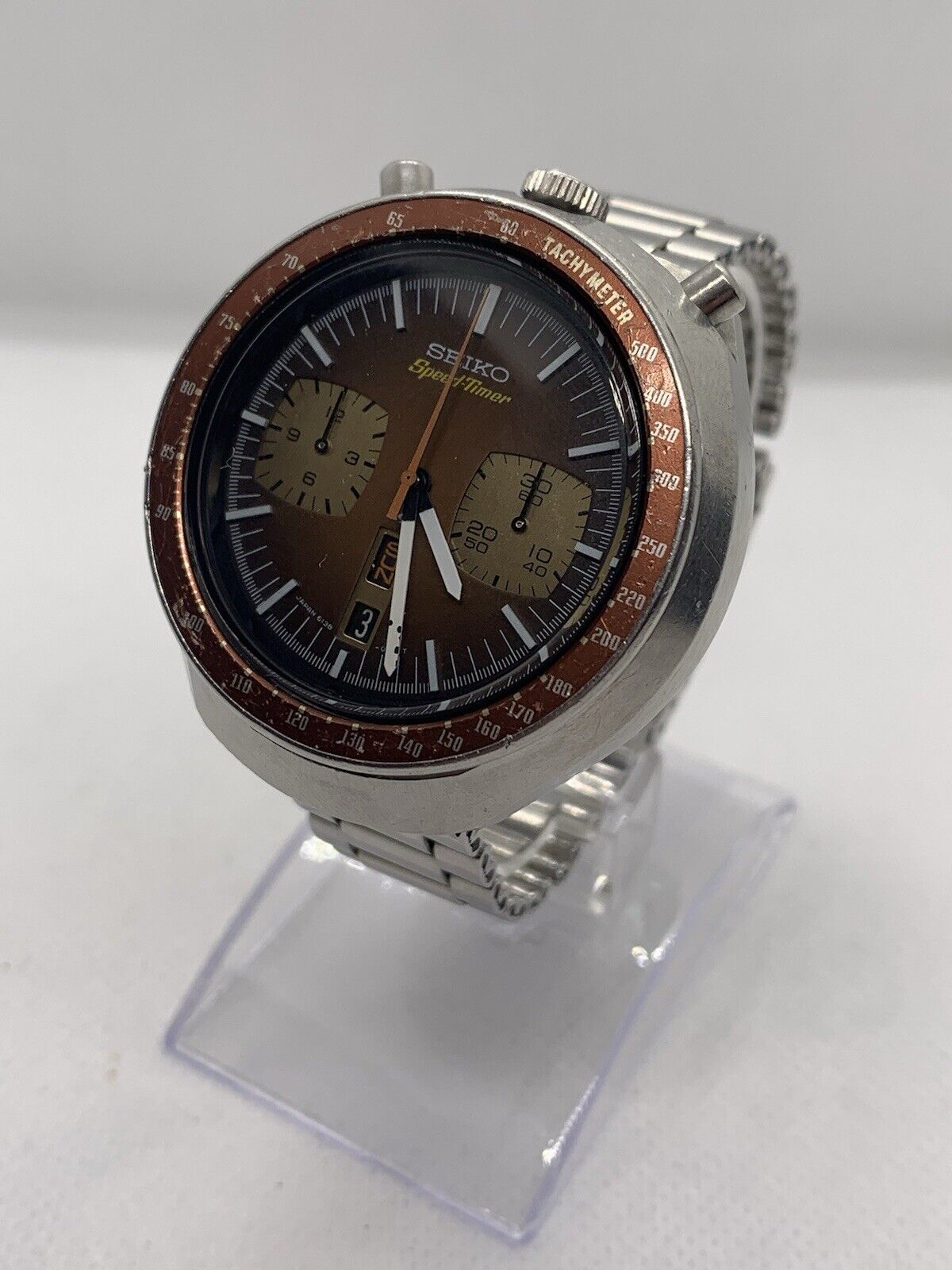 Vintage Seiko Bullhead 6138-0040 Mens Automatic Chronograph Watch - Running