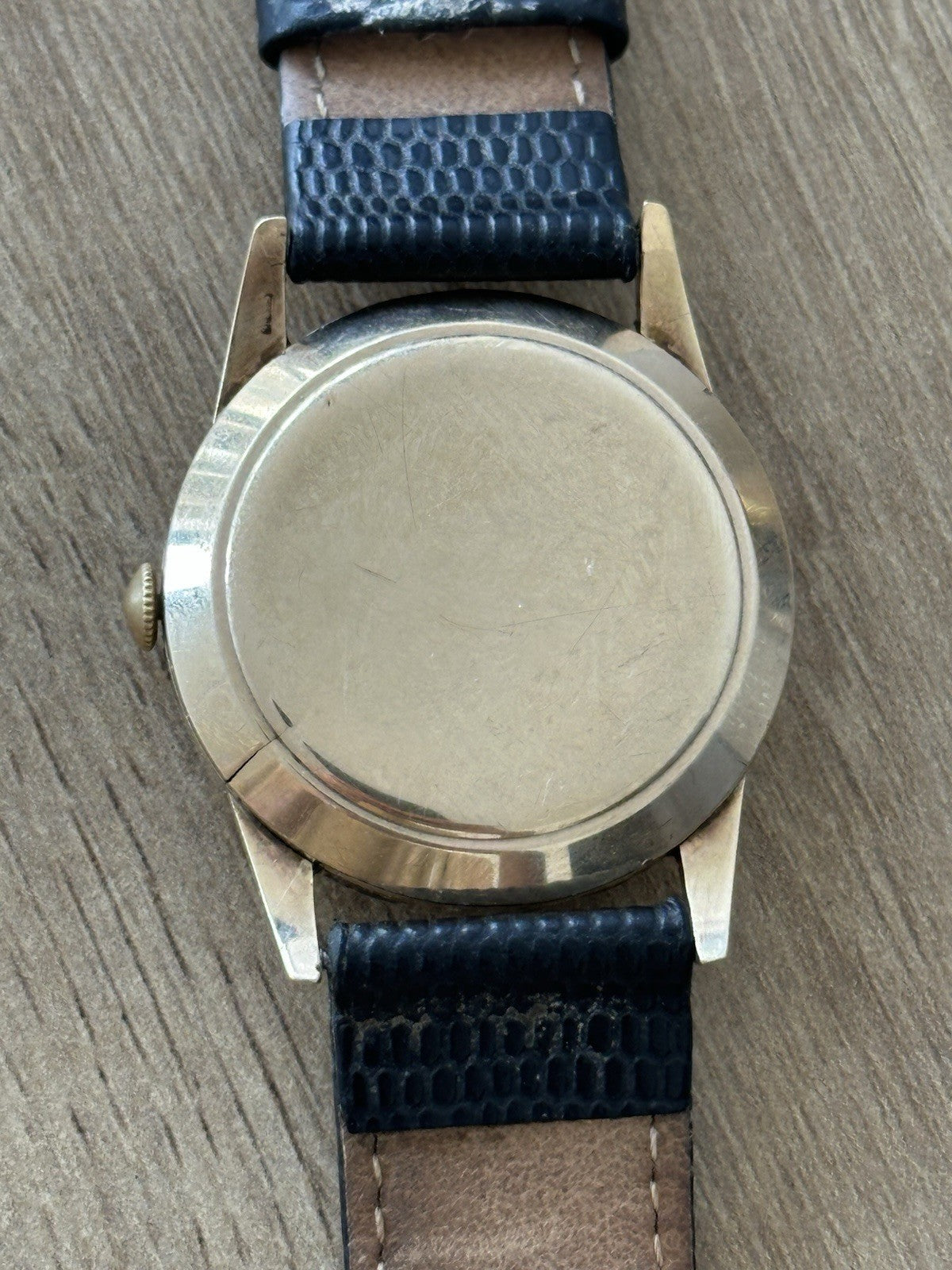 Vintage Solid 9ct Gold (12.4g) Technos 21J Automatic Mens Dress Watch - Running