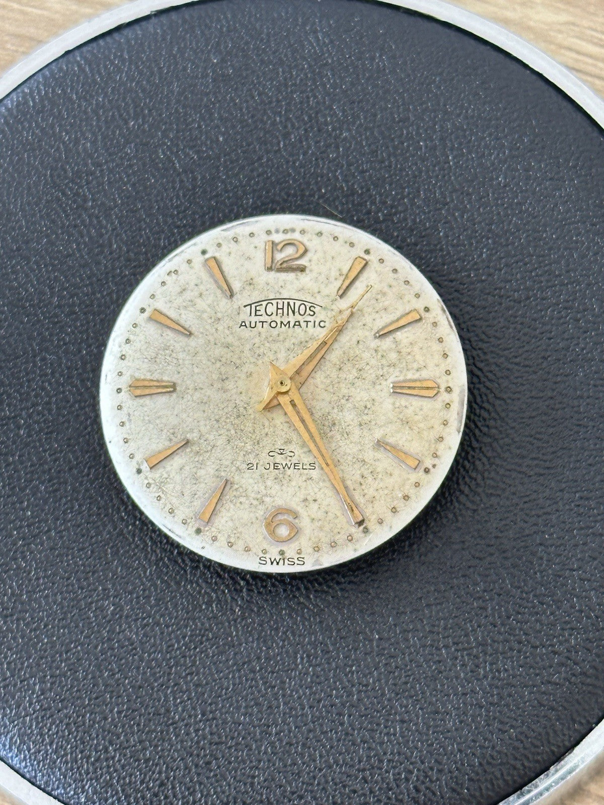 Vintage Solid 9ct Gold (12.4g) Technos 21J Automatic Mens Dress Watch - Running