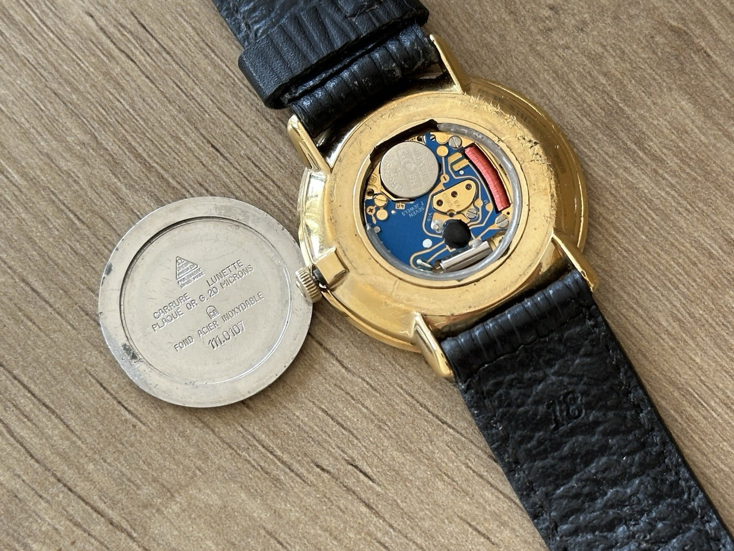 Vintage Omega Gold Plated Mens Quartz Dress Watch, 111.0107 - Running