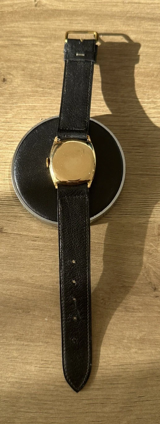 Vintage 9ct Gold Shield Mens Cushion / Trench Watch