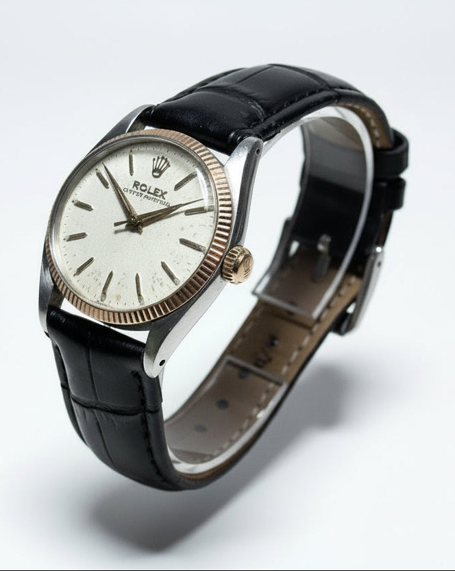 Vintage Rolex Oyster Perpetual Mens/Unisex Watch - 14k Bezel, Ref 6551 - Running