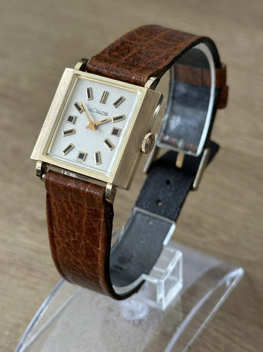Vintage 10k Solid Gold LeCoultre Mens/Unisex Tank Watch - Running