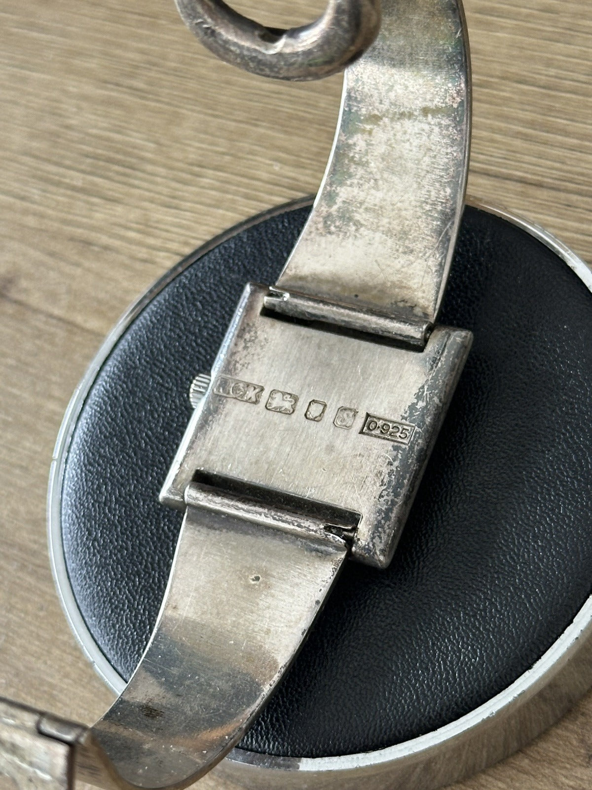 Vintage 1973 Sterling Silver Roy King Bark Texture Mens Bracelet Watch