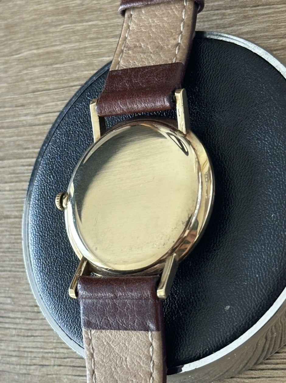 Vintage 9ct Gold Avia 21J Mechanical Mens Dress Watch