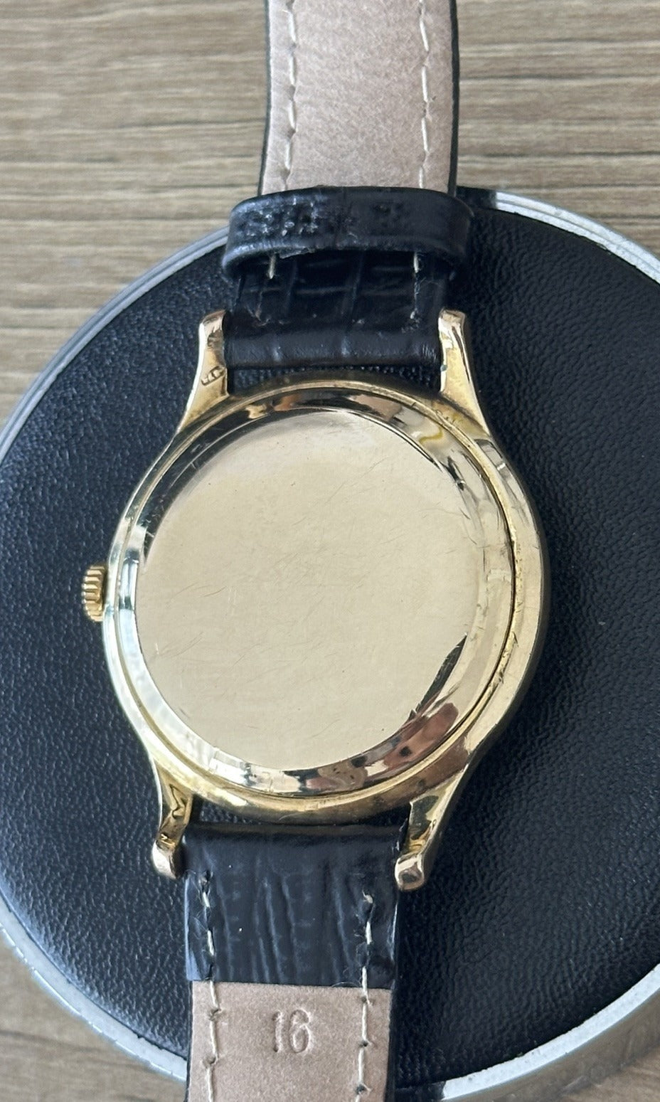 c.1958 9ct Solid Gold Jaeger-LeCoultre Automatic Watch | Custom Diamond Bezel