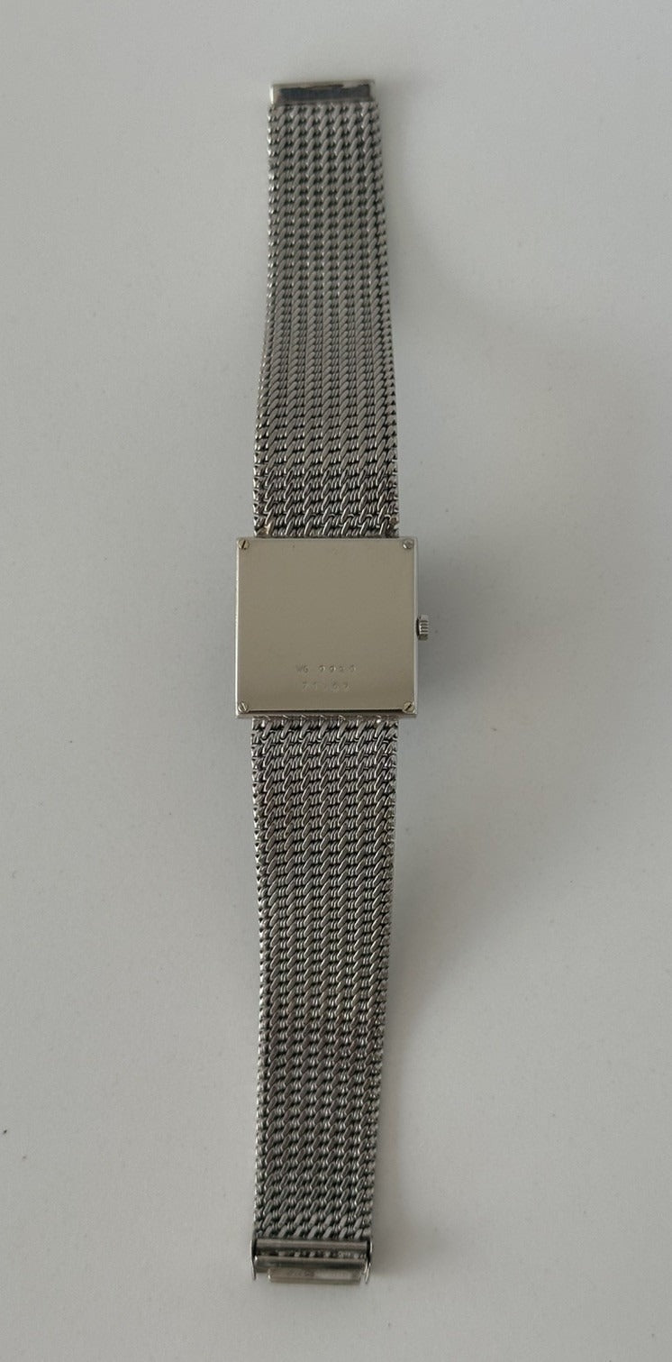 Vintage 1970s 18k Solid White Gold Bueche-Girod Watch | Blue Dial | Extensive Service History