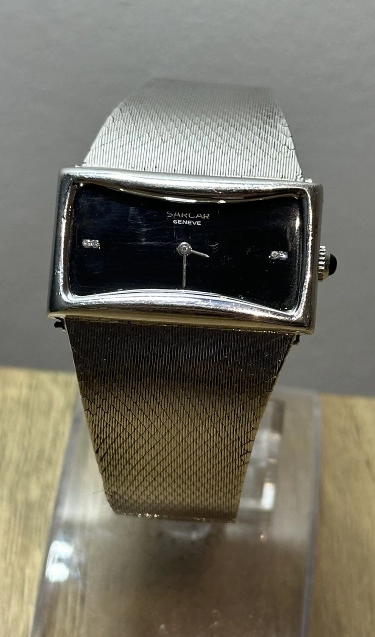 Vintage 925 Sterling Silver Sarcar Geneve Mens/Unisex Watch - Running