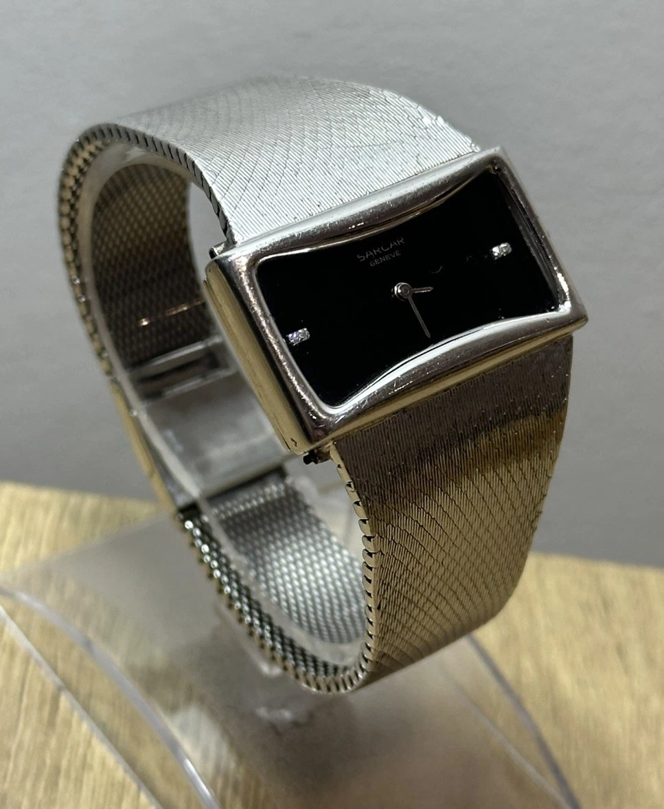 Vintage 925 Sterling Silver Sarcar Geneve Mens/Unisex Watch - Running