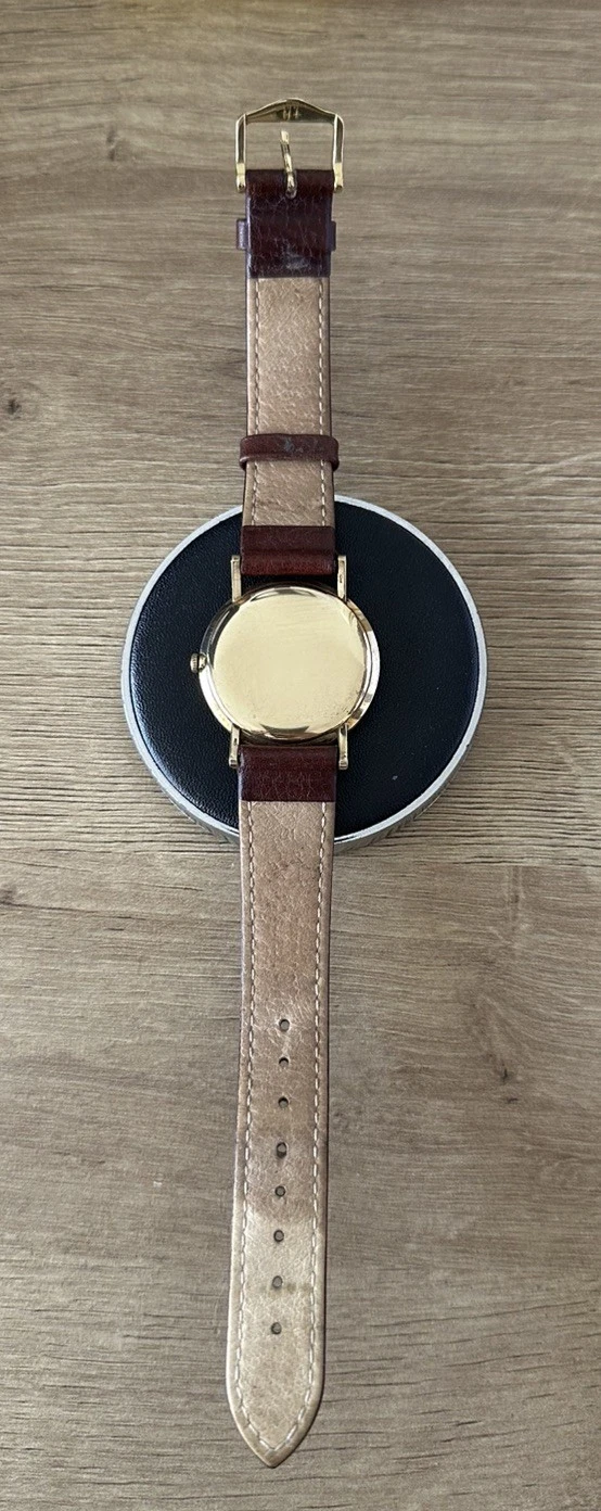 Vintage 9ct Gold Avia 21J Mechanical Mens Dress Watch