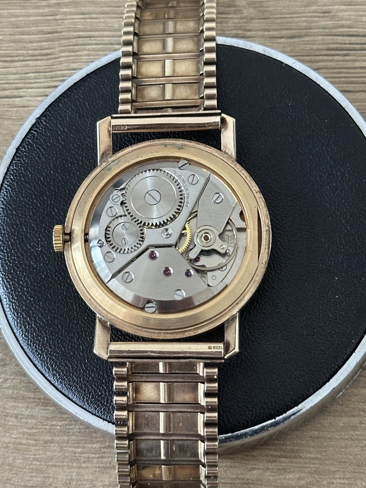 Vintage 9ct Gold Everite Mens Watch & 9ct Gold Bracelet - Running - 44g