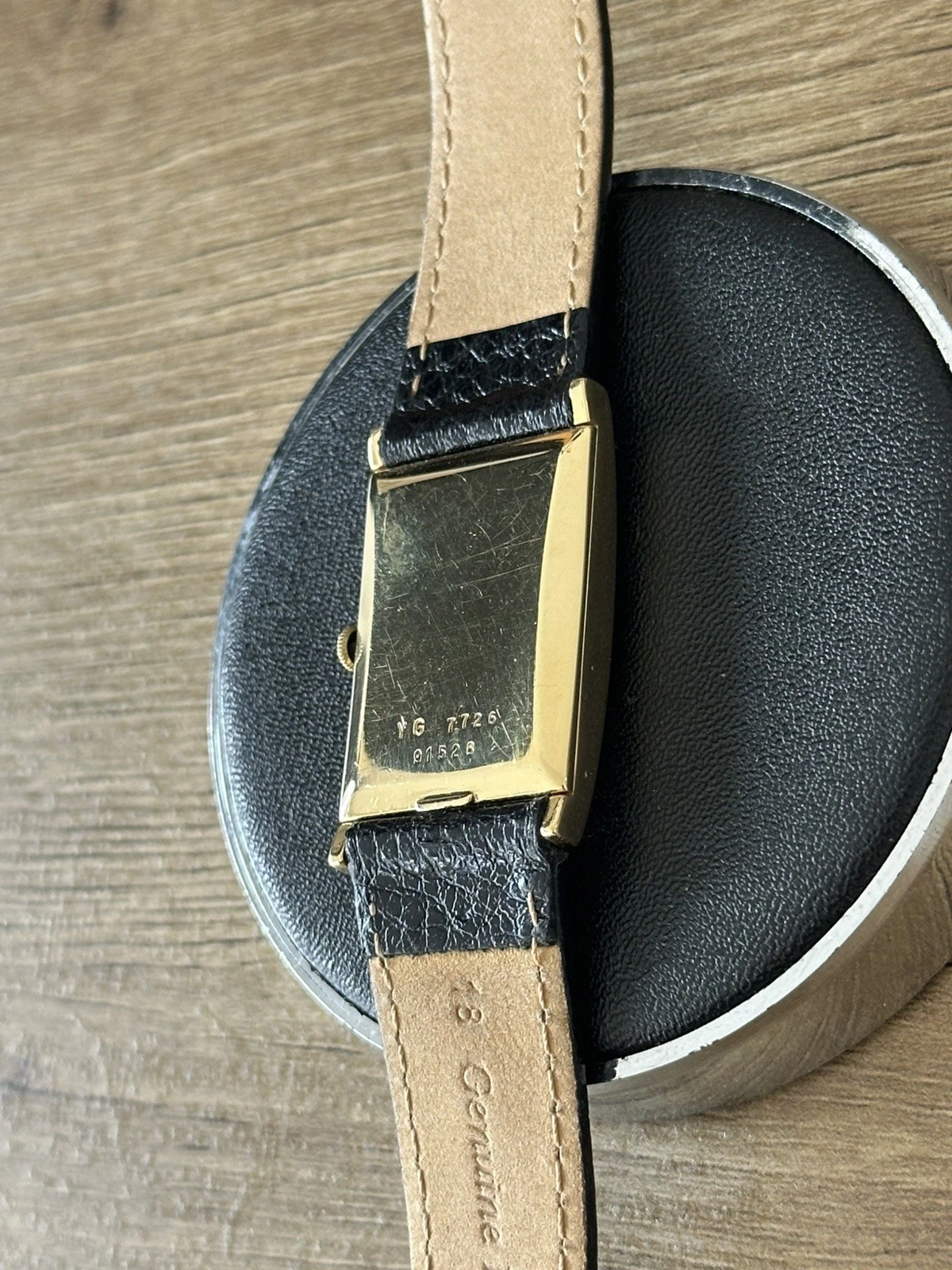 Vintage 1960s 18k Yellow Gold Bueche Girod Mens Tank Watch | Ref 7726