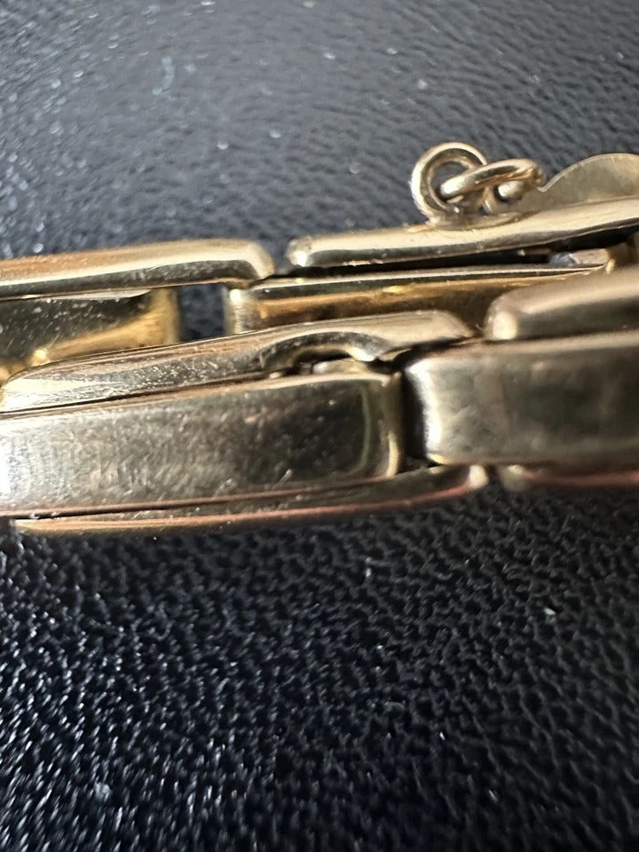 Vintage 1920s 18K Gold Ladies Watch on 18K Gold Bracelet, w 9K Charm - Running