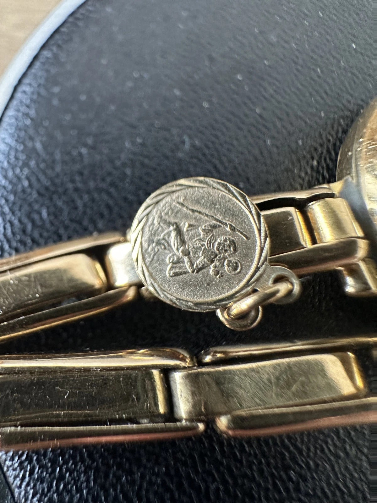 Vintage 1920s 18K Gold Ladies Watch on 18K Gold Bracelet, w 9K Charm - Running