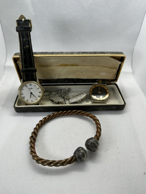 Vintage Jewellery Job Lot - Reflex Watch, Copper Bangle etc - Spares/Repairs