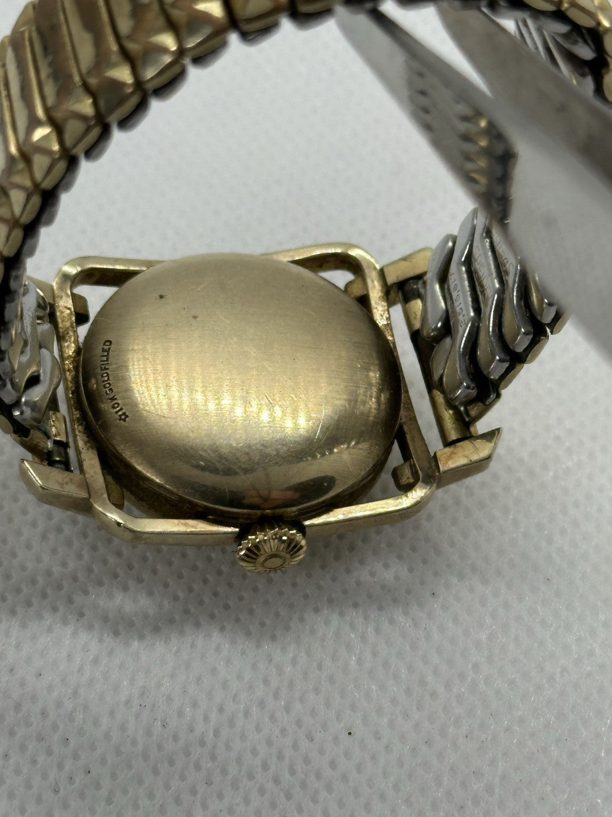 Vintage RARE Skeleton Lug Wittnauer Automatic Mens Watch, Diamond Dial - Spares